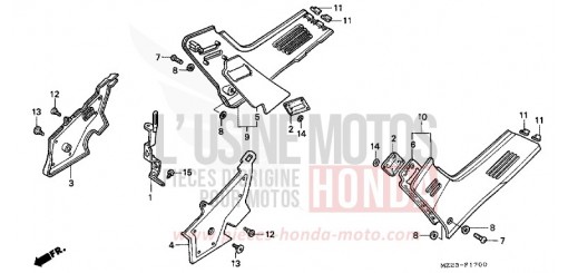 COUVERCLE LATERAL CBR1000FV de 1997
